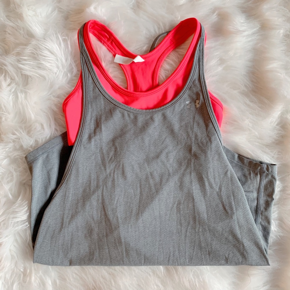 underarmour built in bra tank top